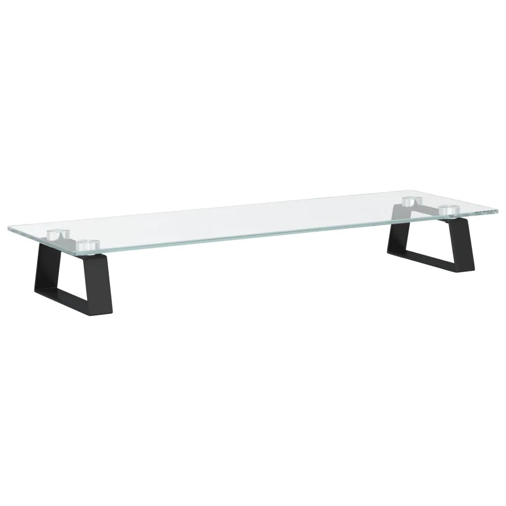 Supporto per Monitor Nero 60x20x8cm Vetro Temperato e Metallo CFW1533235