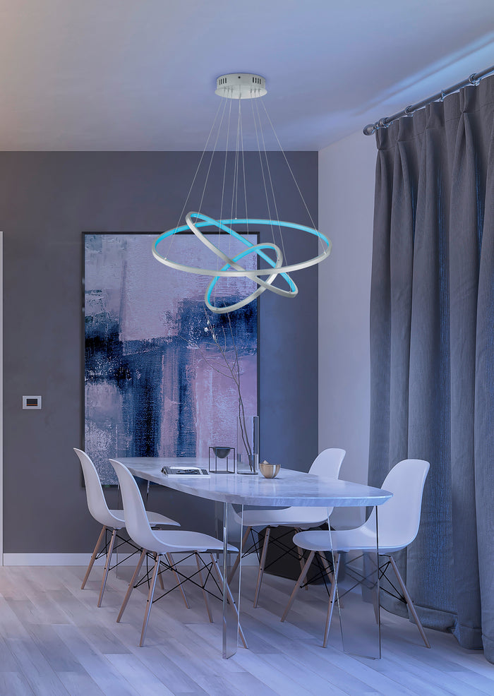 Lampada a Sospensione da Interno a LED in Metallo Nickel Opaco