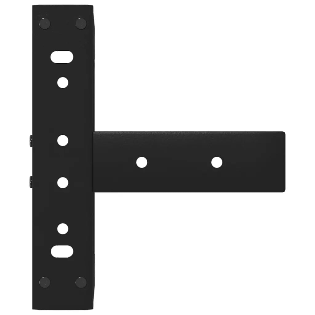 vidaXL Gambe per Tavolino da Caffè a Forma di T 2 pz Nere 38x25x(42-43) cm Acciaio