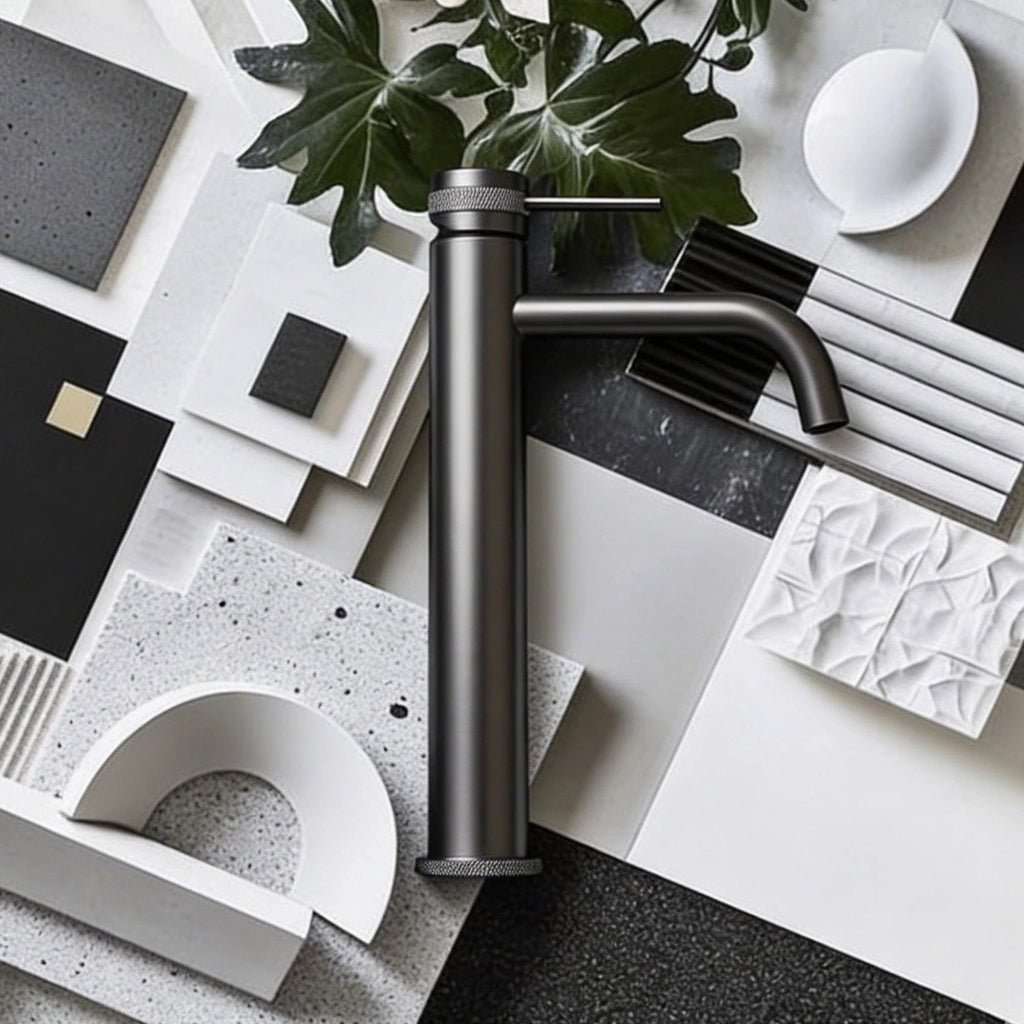 Rubinetto Da Lavabo Rea Lungo Grip Gun Grey High
