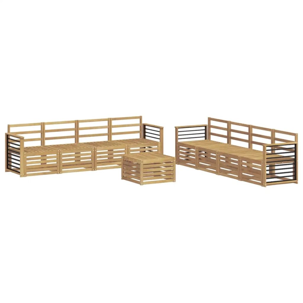 Set divani 9 pcs Bianco Poliestere