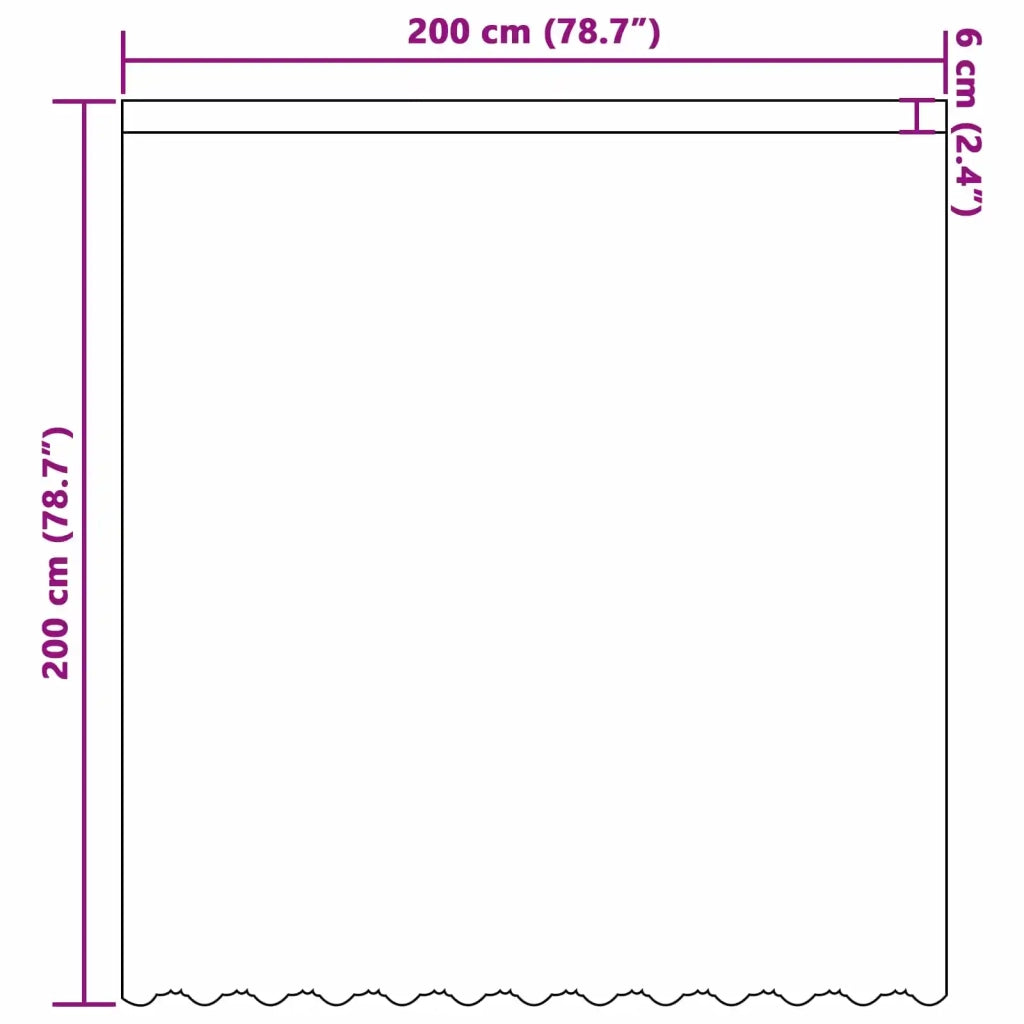 Tenda in Pizzo con tende Bianco 200 x 200 cm Poliestere 4107884