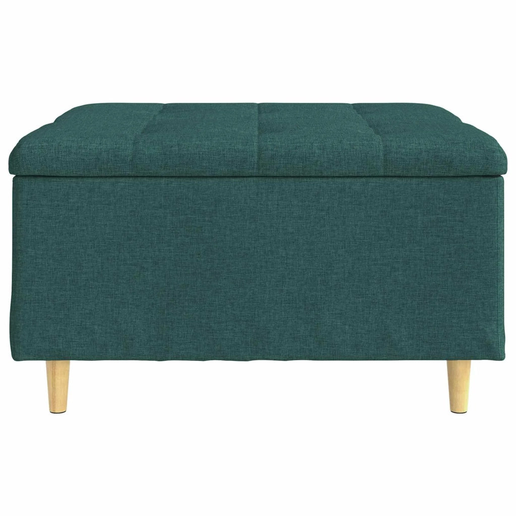 Pouf contenitore Verde Scuro 80 x 80 x 45 cm Tessuto 876836