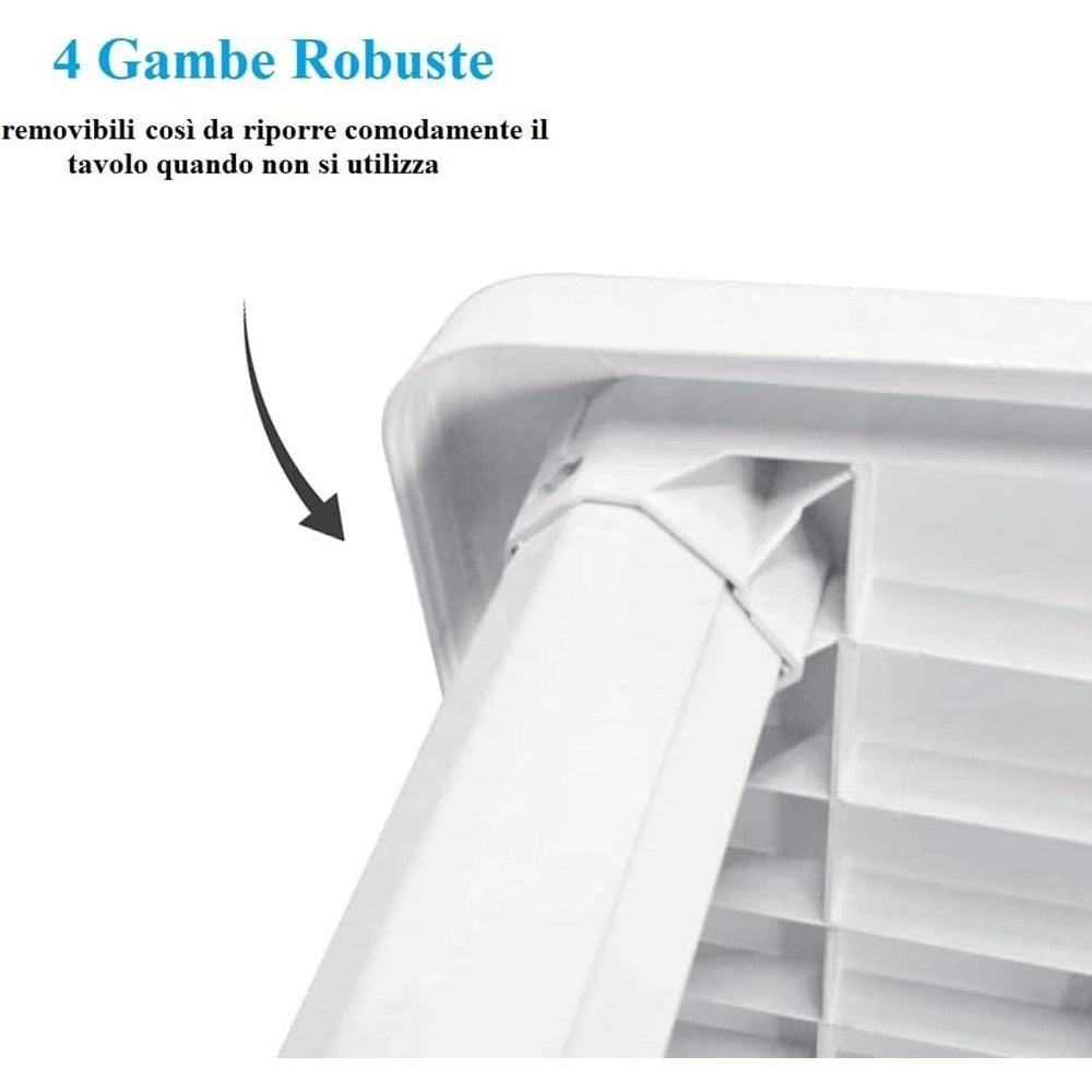 Trade Shop - Tavolo Design Ovale Bianco Faro In Polipropilene Resistente 137 X 85 X 72 Cm 008943 -