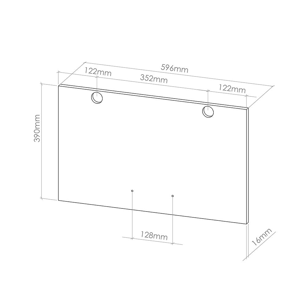 Frontale cucina R-Line Rosso lucido 59.6 x 36 cm frontale del mobile per pensile basso Vicco