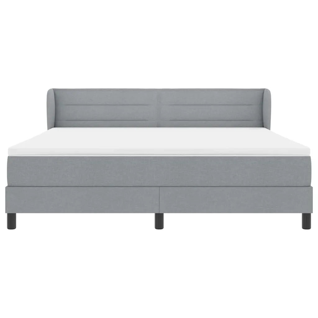 Letto a molle con materasso Grigio chiaro 180 x 200 cm Tessuto 3339975
