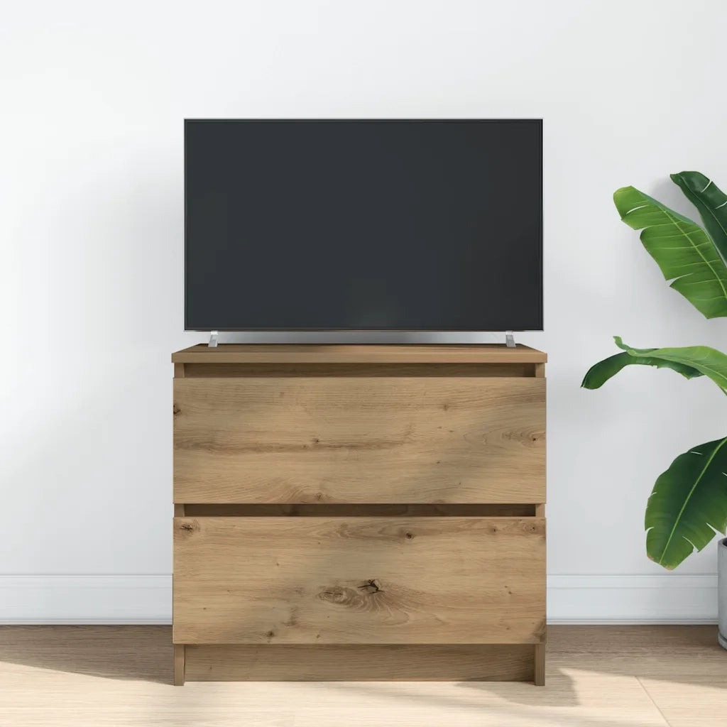 Mobile TV Rovere Artigianale 60x35x54 cm in Legno Multistrato 861786