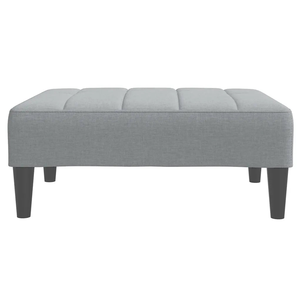 Poggiapiedi Grigio Chiaro 77x55x31 cm in Tessuto