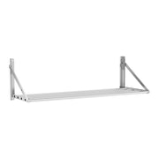 Mensola da parete pieghevole professionale con barre 120 x 45 cm 40 kg acciaio inox 14_0001566