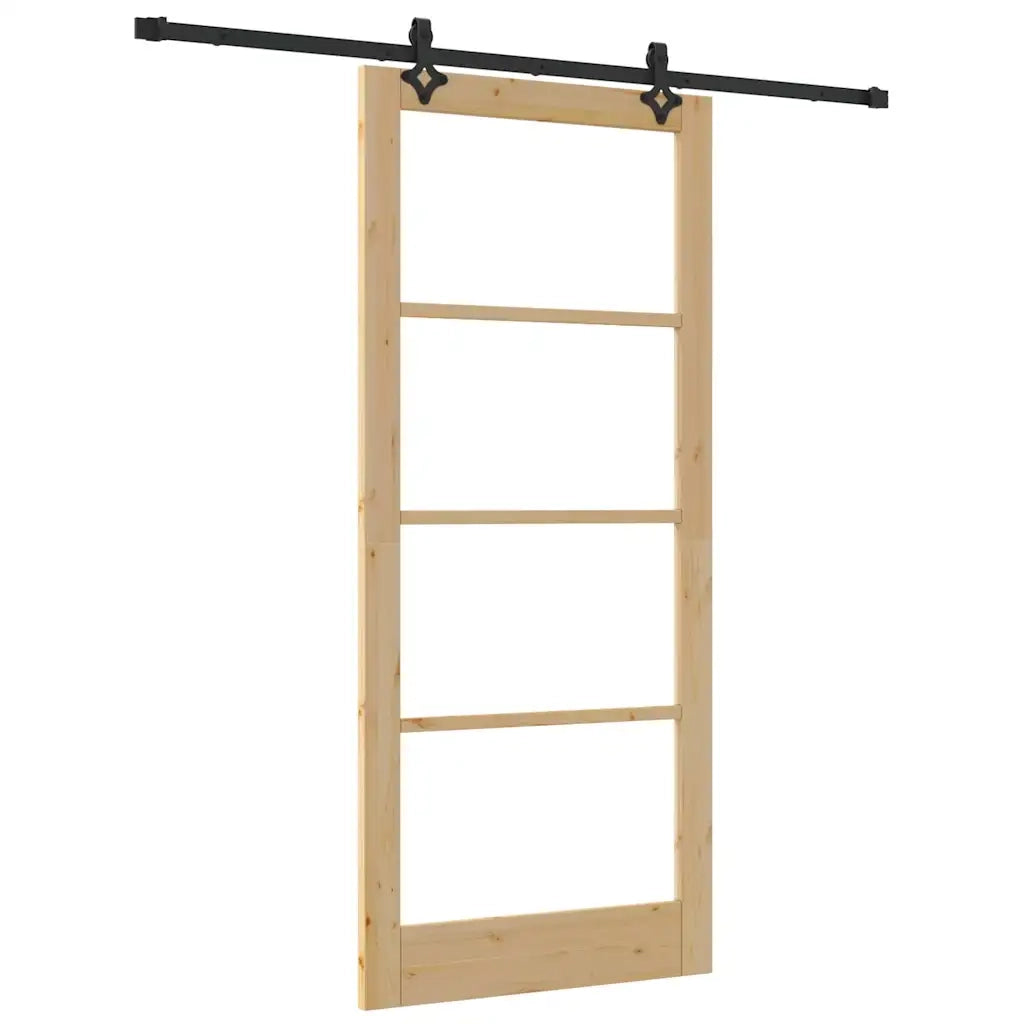 Porta scorrevole ORKDAL Naturale e Nero 93 x 211 cm 3332205