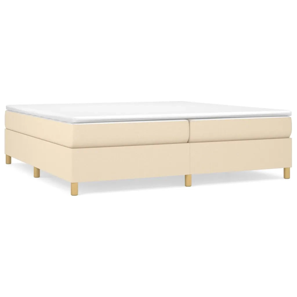 Letto matrimoniale | Letto per adulti | Struttura Letto a Rete a Molle Crema 200x200 cm in Tessuto