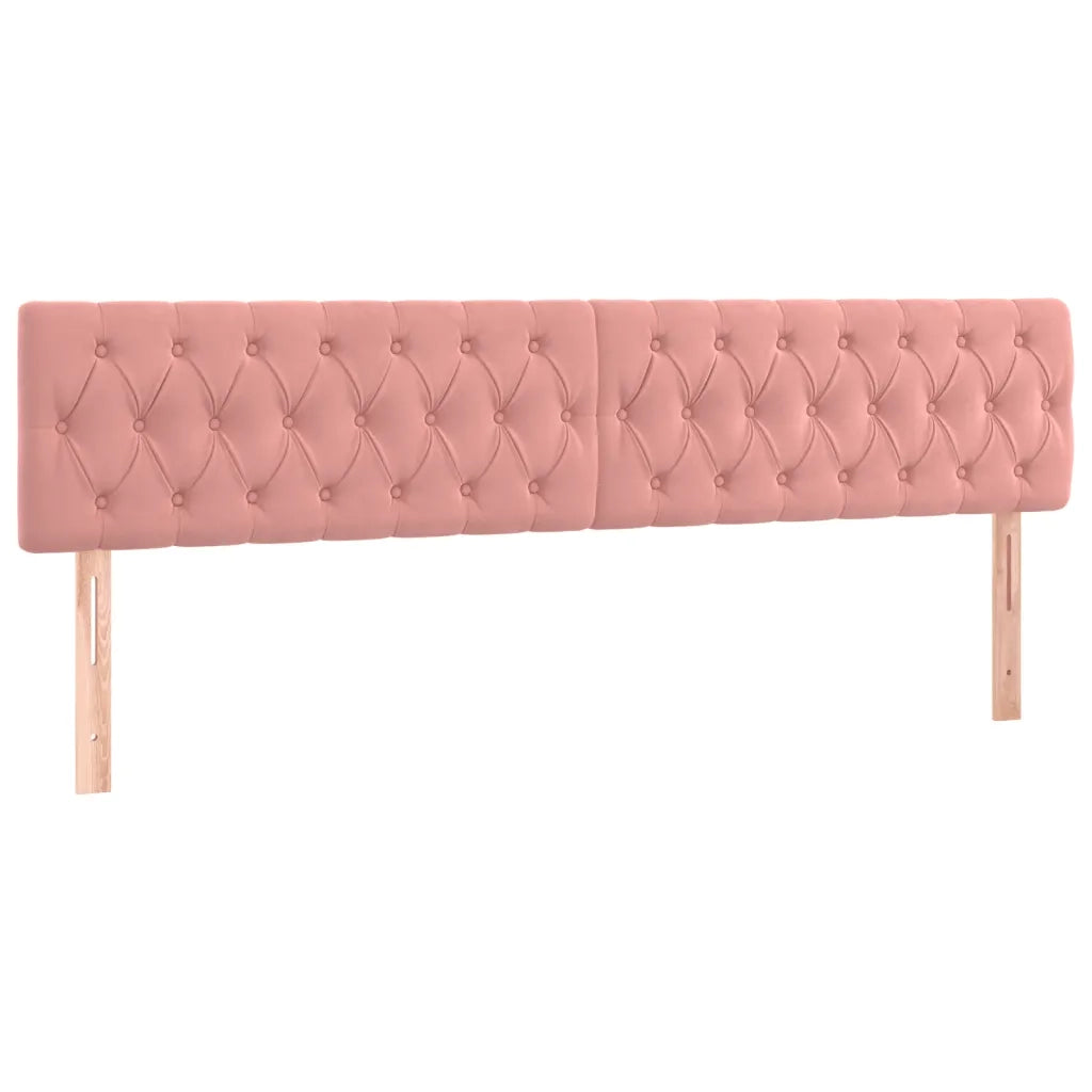 Giroletto a Molle con Materasso Rosa 200x200 cm in Velluto 3127696