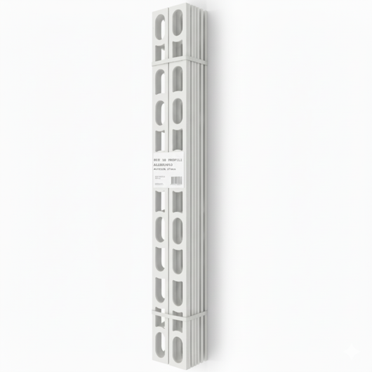 Profili in alluminio verniciato colore bianco luna 103 a l per finitura parete proangle *** pezzi 10 pz, confezione 1