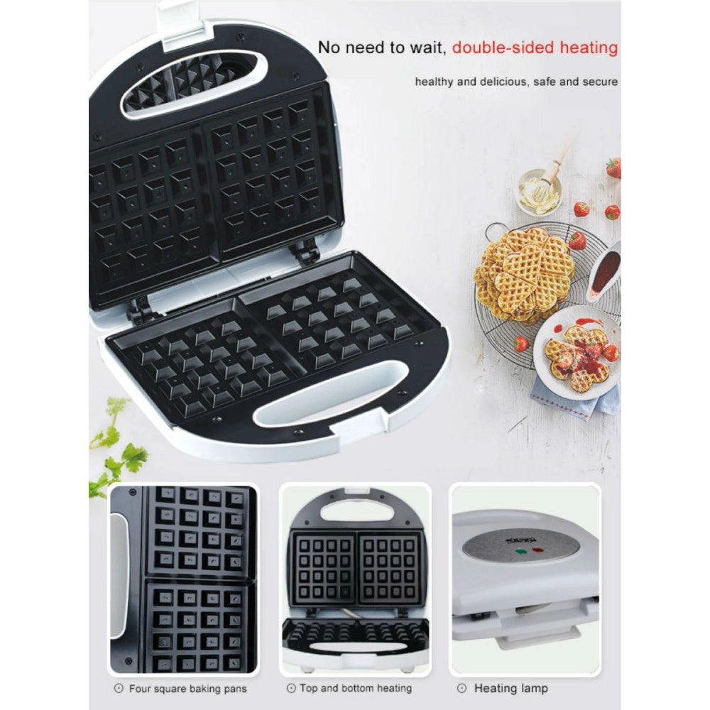 Trade Shop - Macchina Per Cialde A Cuore Piastra Waffle Acciaio Waffel Waffle Wafer 750w -