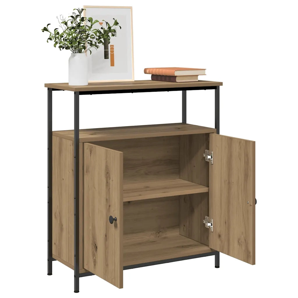 Credenza Rovere Artigianale 70x30x80 cm in Legno Multistrato 857473