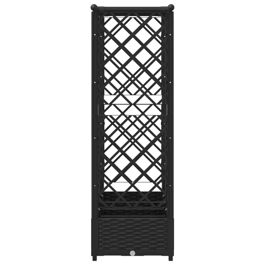 Letto Rialzato con Griglia e Tetto Nero 203 x 40 x 123 cm PP 42032541