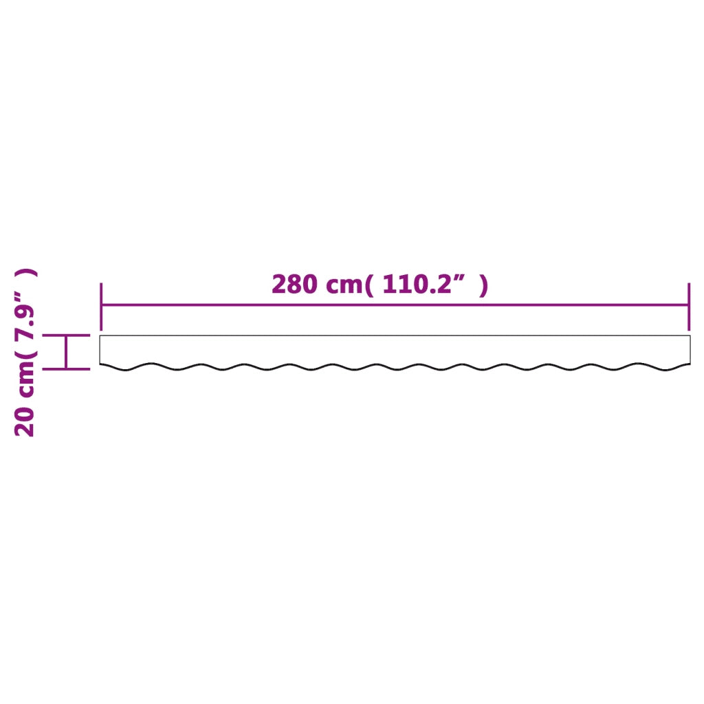 Tessuto Ricambio per Mantovana Tenda Righe Giallo Arancione 3 m 367792