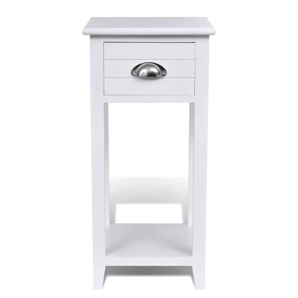 Comodino con 1 Cassetto Bianco  cod mxl 52972