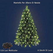 Trade Shop - Mantello Rete Minilucciole Per Albero Di Natale 320 Luci Led Multicolore -