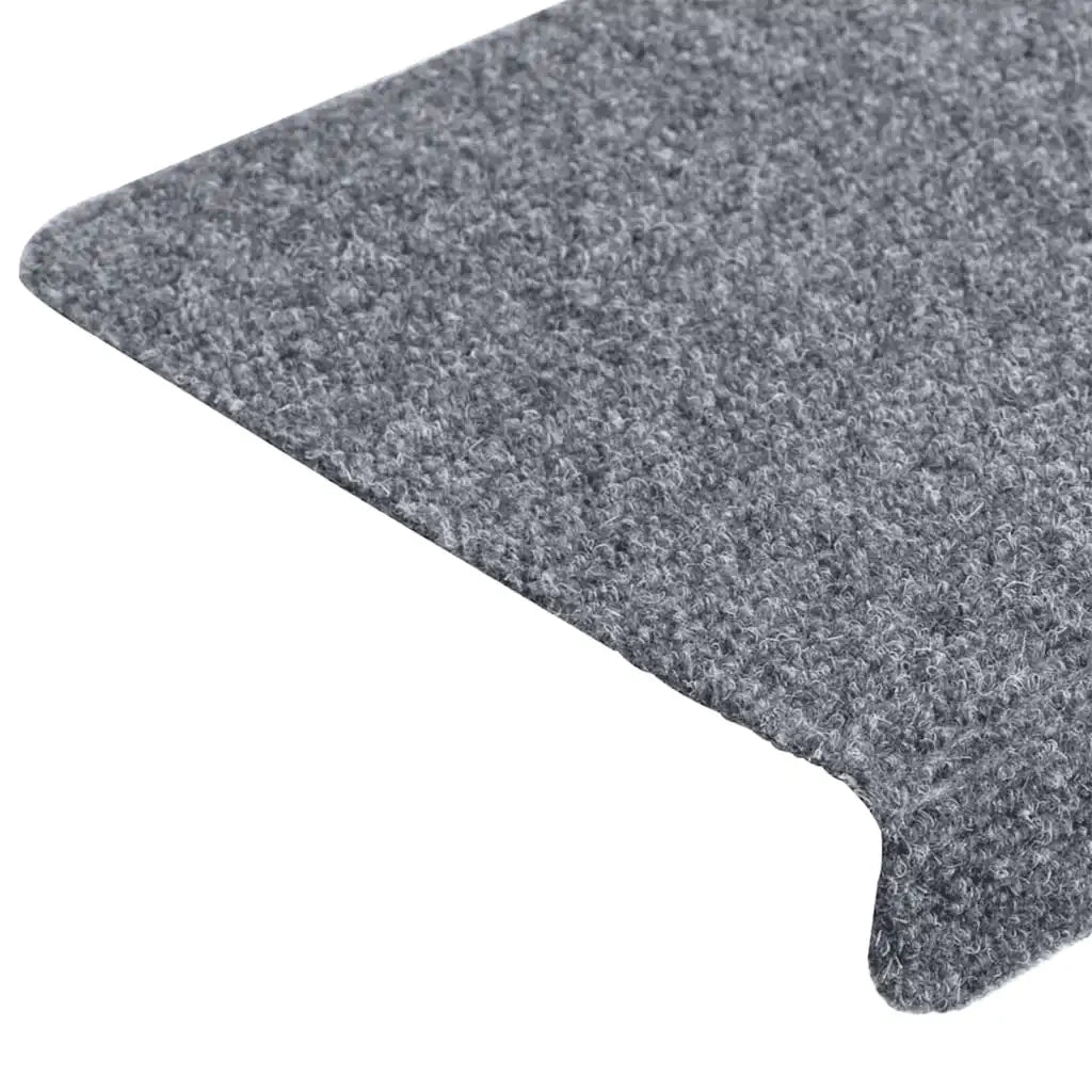 Tappetini per scale autoadesivi 15 pz | Gradini per Scale 65x21x4 cm Grigio chiaro bordo rettangolare