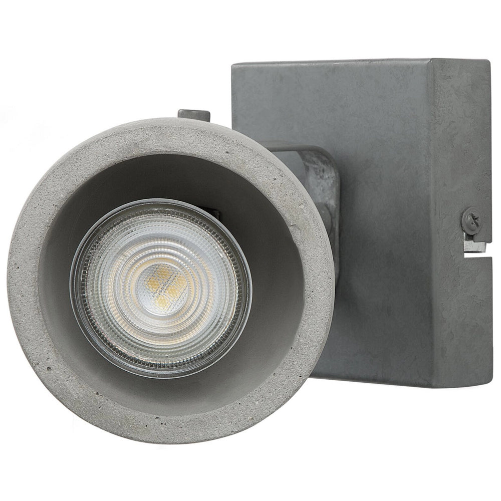 Set di 2 Lampade da Parete applique grigio chiaro cemento naturale paralume regolabile industriale