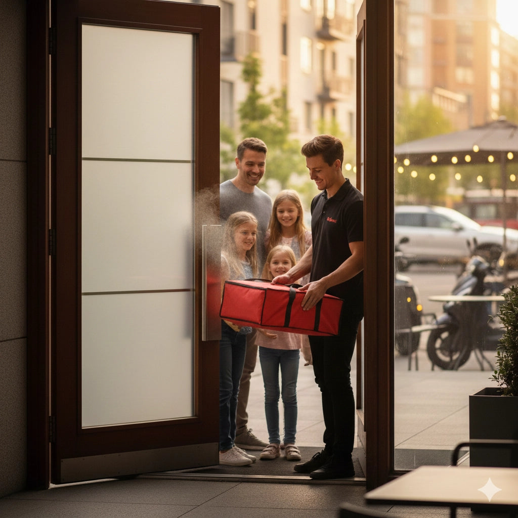Borsa Termica Porta Pizze da Asporto 5 Cartoni Safemi Family 5 Rossa