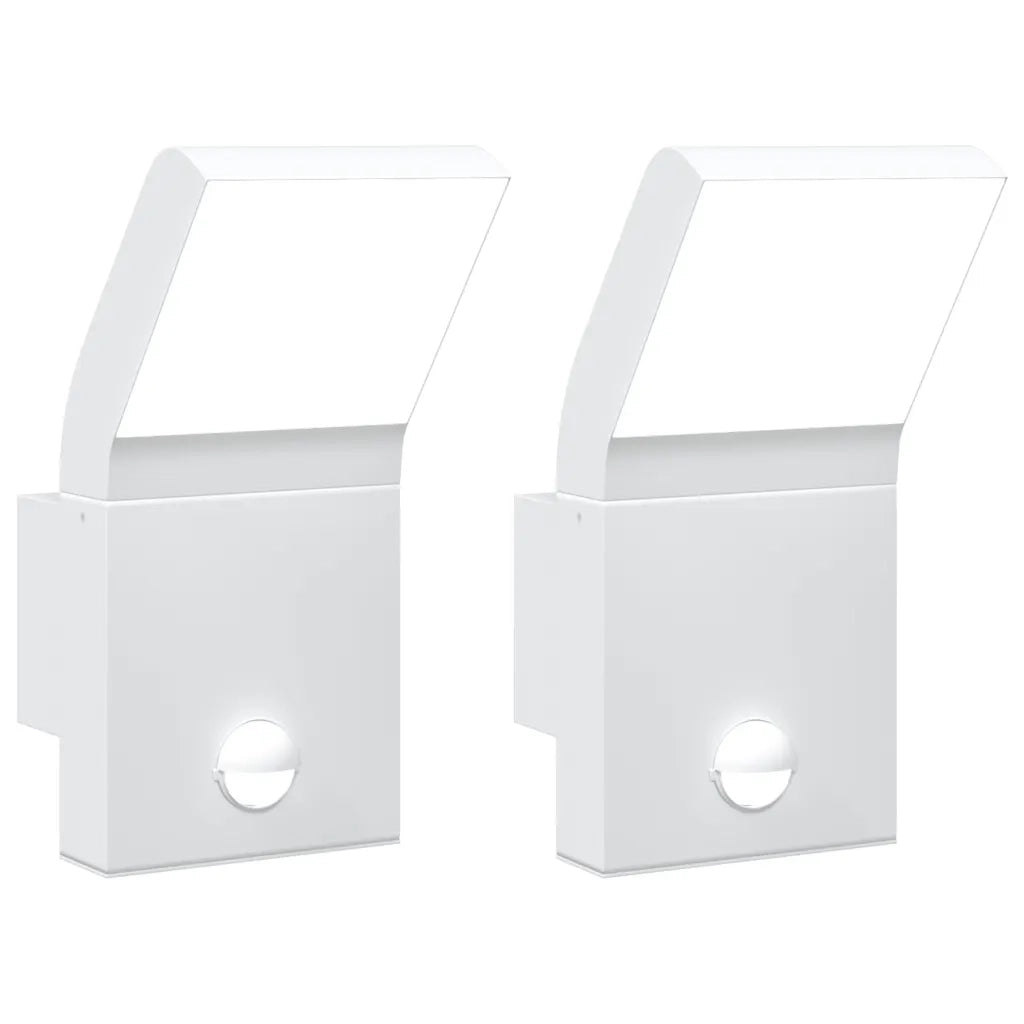 Applique con LED e Sensore 2 pz Bianche in Alluminio Pressofuso CFW5805412