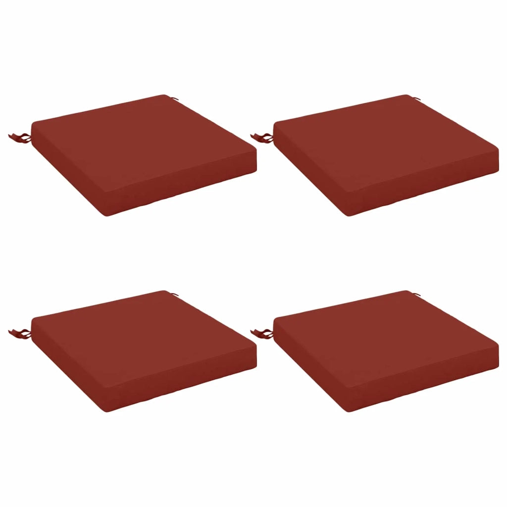 Cuscini per Sedia in 4 Pezzi SOEST 4 pz 100% Poliestere Rosso 944390