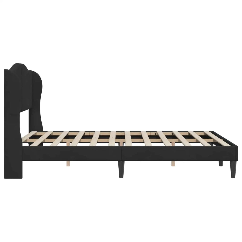 Struttura del letto con testiera Nero 140 x 200 cm Velluto 42027927
