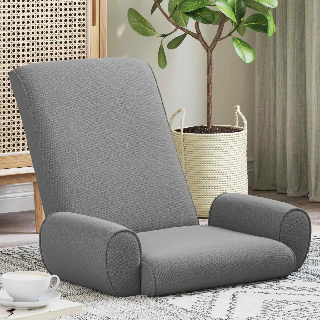 Sedia da Pavimento Grigio scuro 68 x 51 x 56 cm Velluto grana 42028123
