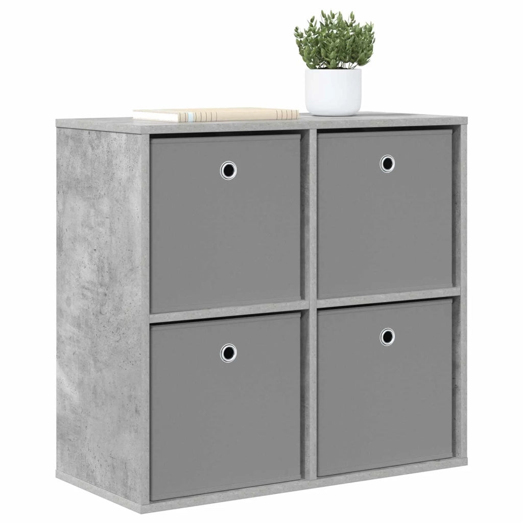 Credenza con cassetto Grigio cemento 68,5 x 32 x 67 cm