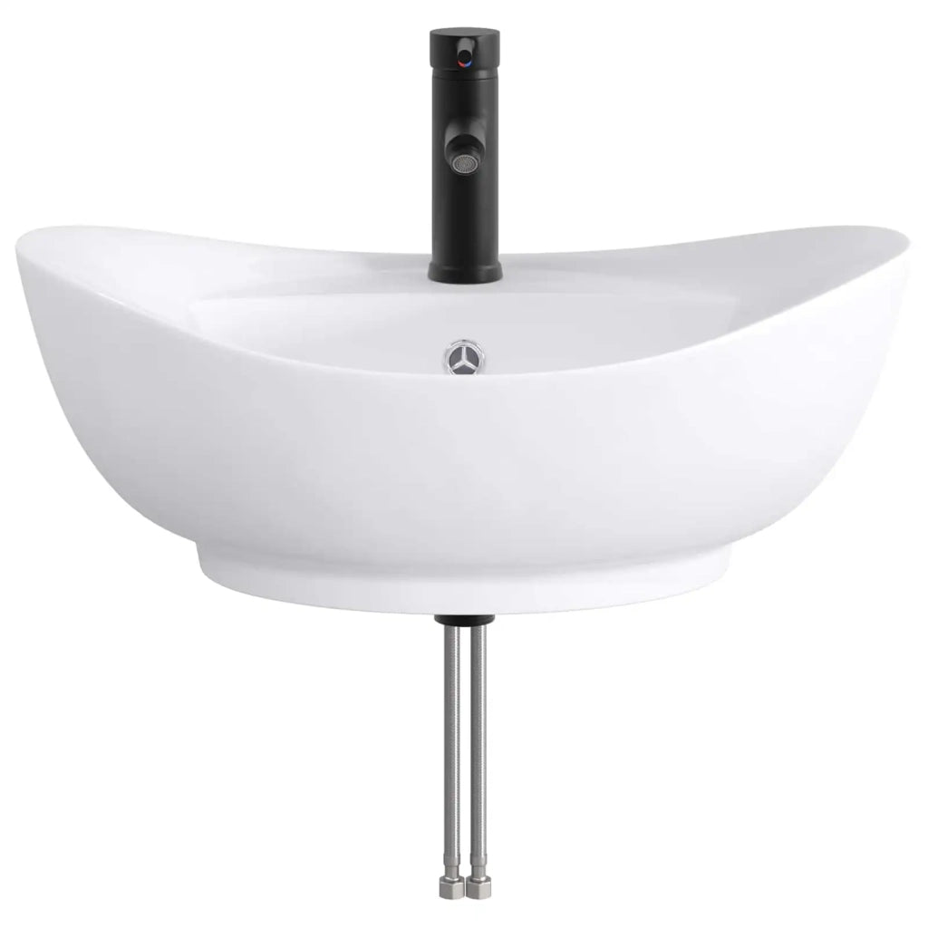 Lavabo da bagno Nero Opaco 59 x 35 x 21 cm Metallo CFW8944865