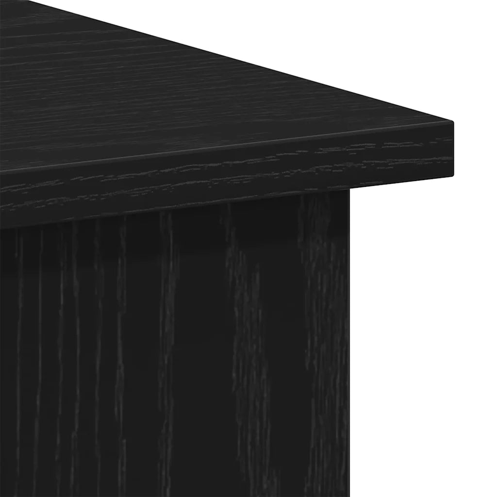 Scrivania Rovere Nero 100x55x75 cm in Legno Multistrato 862434