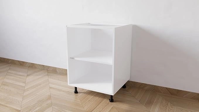 Mobile Base 60 Compreso Di Anta, H 72 Cm L 60 Cm P 55,5 Cm, Spedizione In Kit Bianco