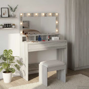 Tavolo da Trucco con specchio Grigio Sonoma 100 x 41 x 135 cm 865105