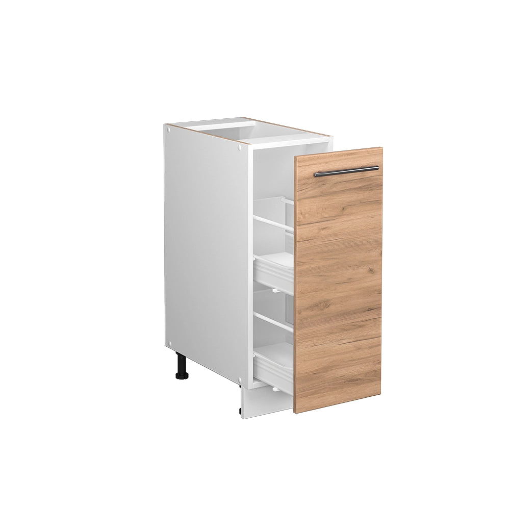 Armadio cucina dispensa alto Fame-Line Rovere dorato/Bianco 30 cm, PL Antracite Vicco