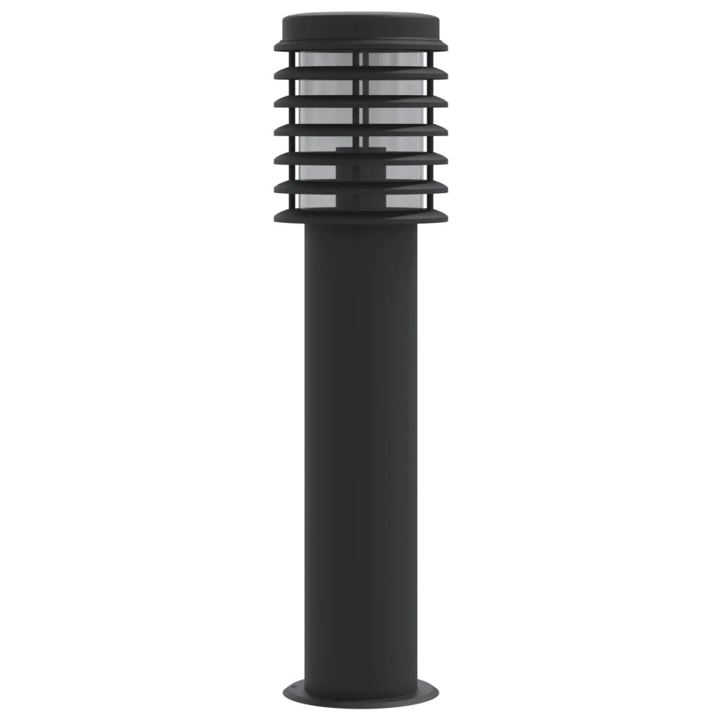 vidaXL Lampade da Terra per Esterni 3 pz Nere 60 cm in Acciaio Inox
