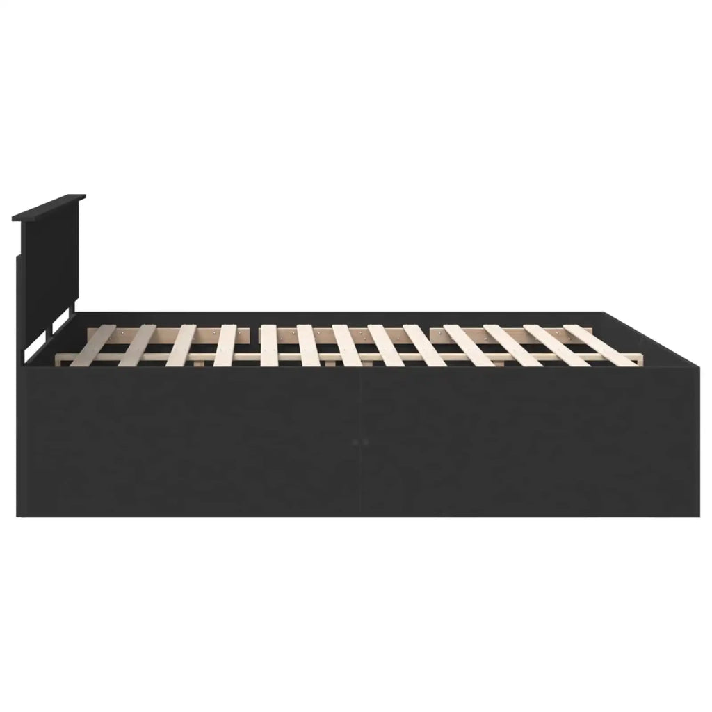 Struttura del letto Nero 200 x 200 cm Legno multistrato