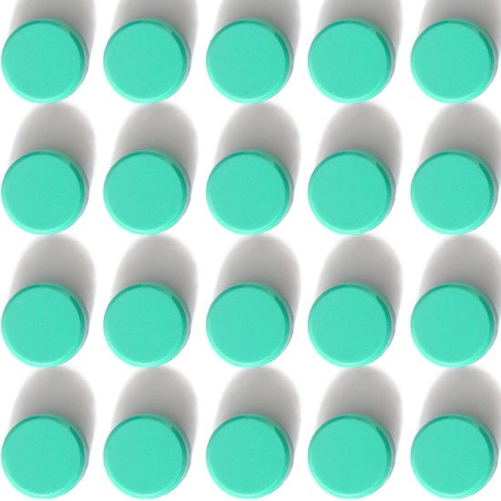 Magnetici per lavagne, magneti per frigorifero, 20 pezzi magneti forti, magneti per frigorifero, magneti minimi, piccoli magneti per lavagna bianca, magneti rotondi colorati, per lavagna da appendere (verde)