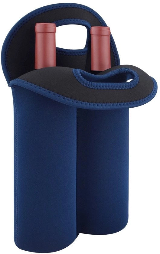 Porta vino e isolante per pic nic e viaggi - Tasca portatile isolata - Blu - Ideale per pic nic e viaggi - Leggero e sostenibile - Adatto per vino