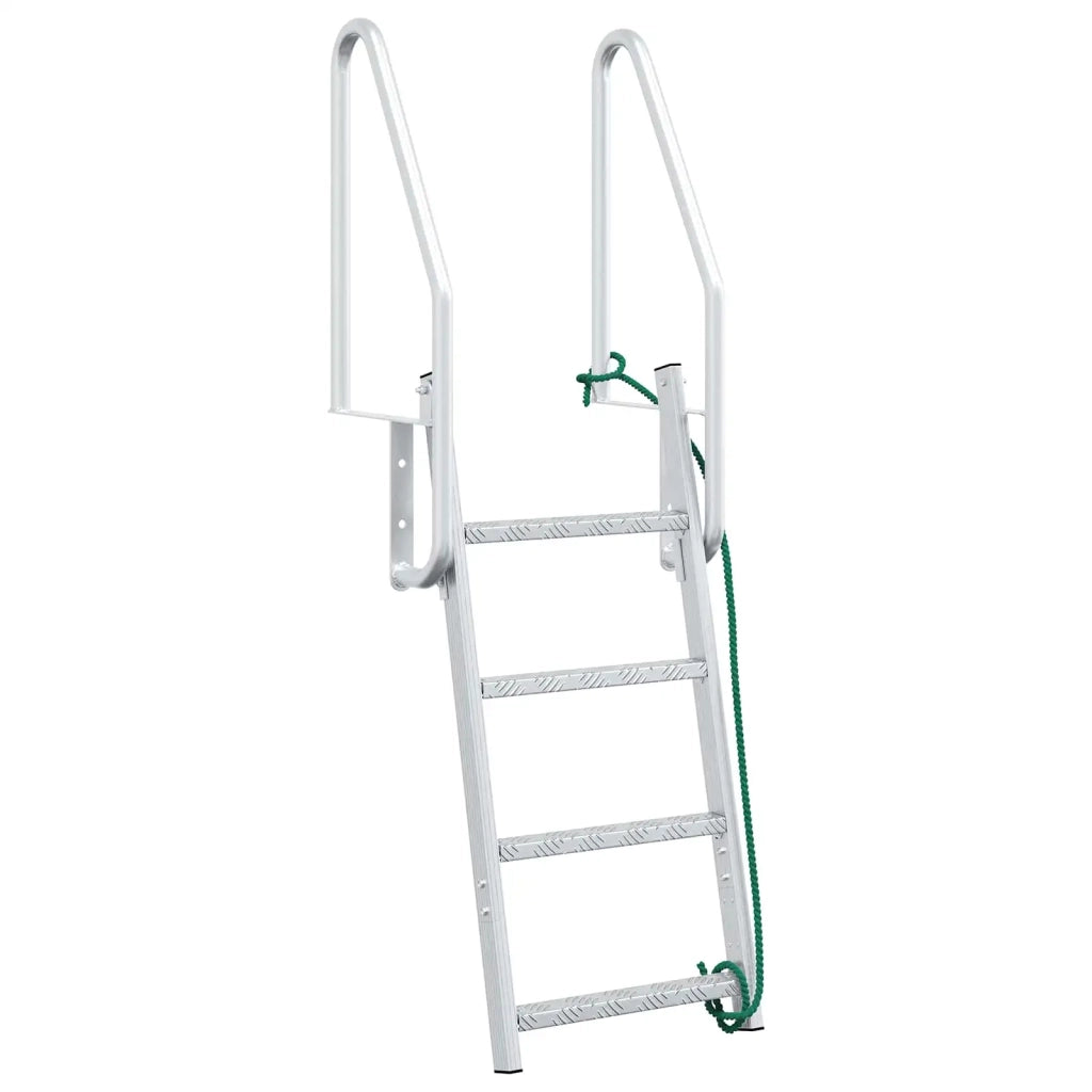 Scala da Dock a 4 Gradini Argento 58 x 77 x 166 cm Alluminio CFW3906246