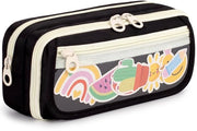 Etui grande con compartimenti, borsa scuola con cerniera, grande borsa per penne per ragazzi, ragazze, ragazzi, uomini e donne, borsa scuola per adulti