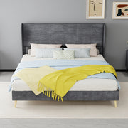 letto imbottito tessuto metallo grigio 160 x 200 cm