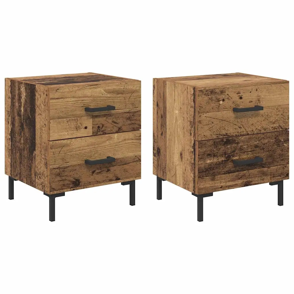 Armadio da Notte 2 pcs Legno vecchio 40 x 35 x 47,5 cm 882014