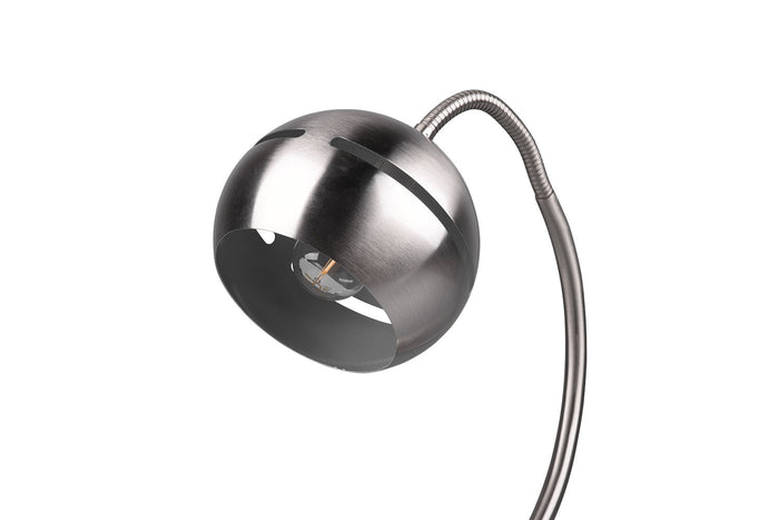 Lampada da Tavolo da Interno Attacco E14 in Metallo Nichel Satinato