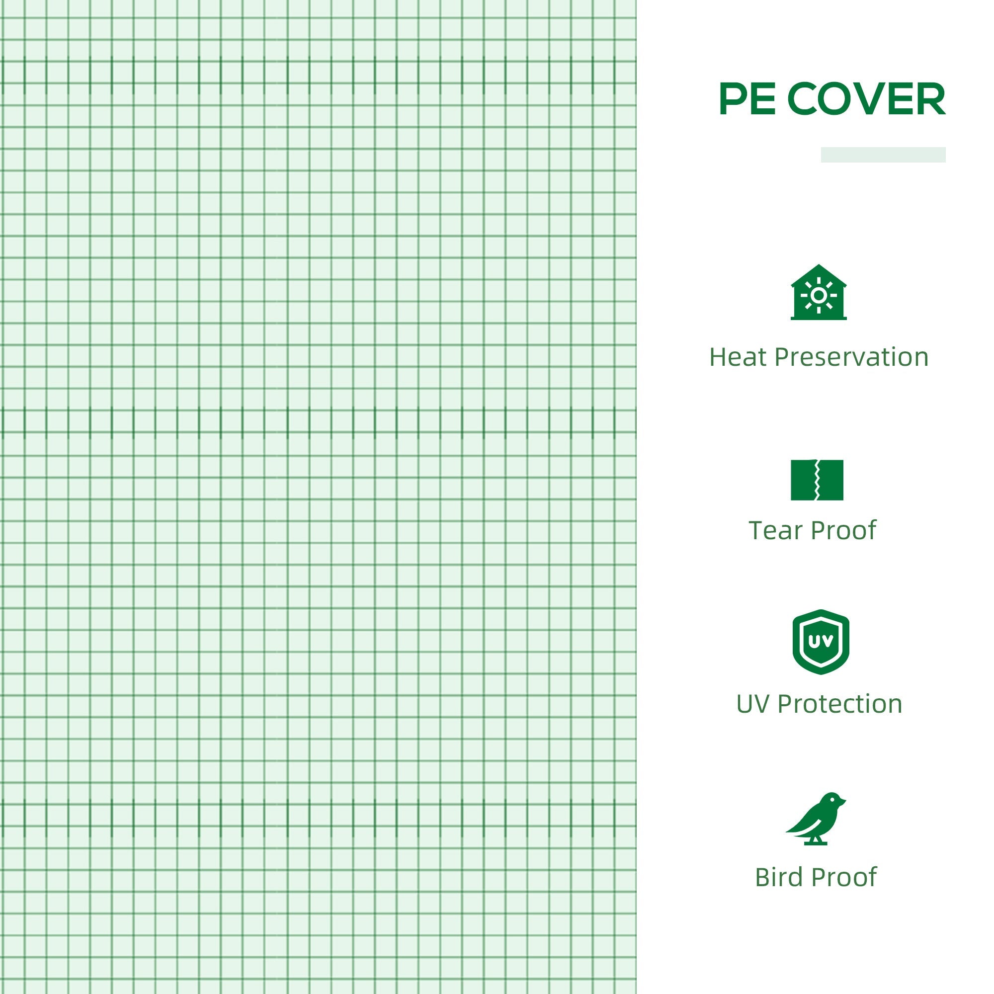 Serra da Giardino 120x60x60 cm con Copertura in PE Verde