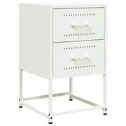 Comodino | Armadio da Notte | Mobiletto da notte Bianco 36x39x60,5 cm in Acciaio