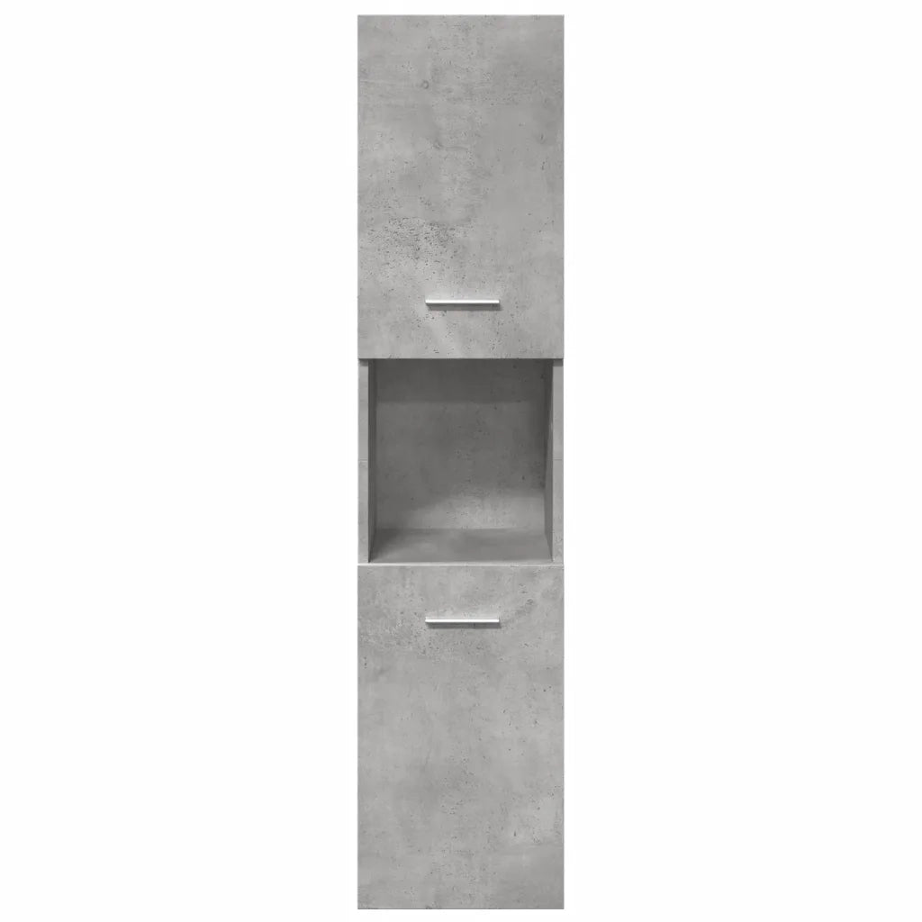 Set Mobili da Bagno 4 pz Grigio Cemento in Legno Multistrato 3324886