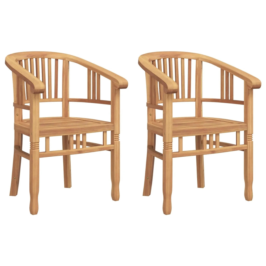 Sedia 2 pz | Sedie da Esterno Marrone 63 x 58 x 89 cm Legno di teak solido