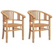 Sedia 2 pz | Sedie da Esterno Marrone 63 x 58 x 89 cm Legno di teak solido